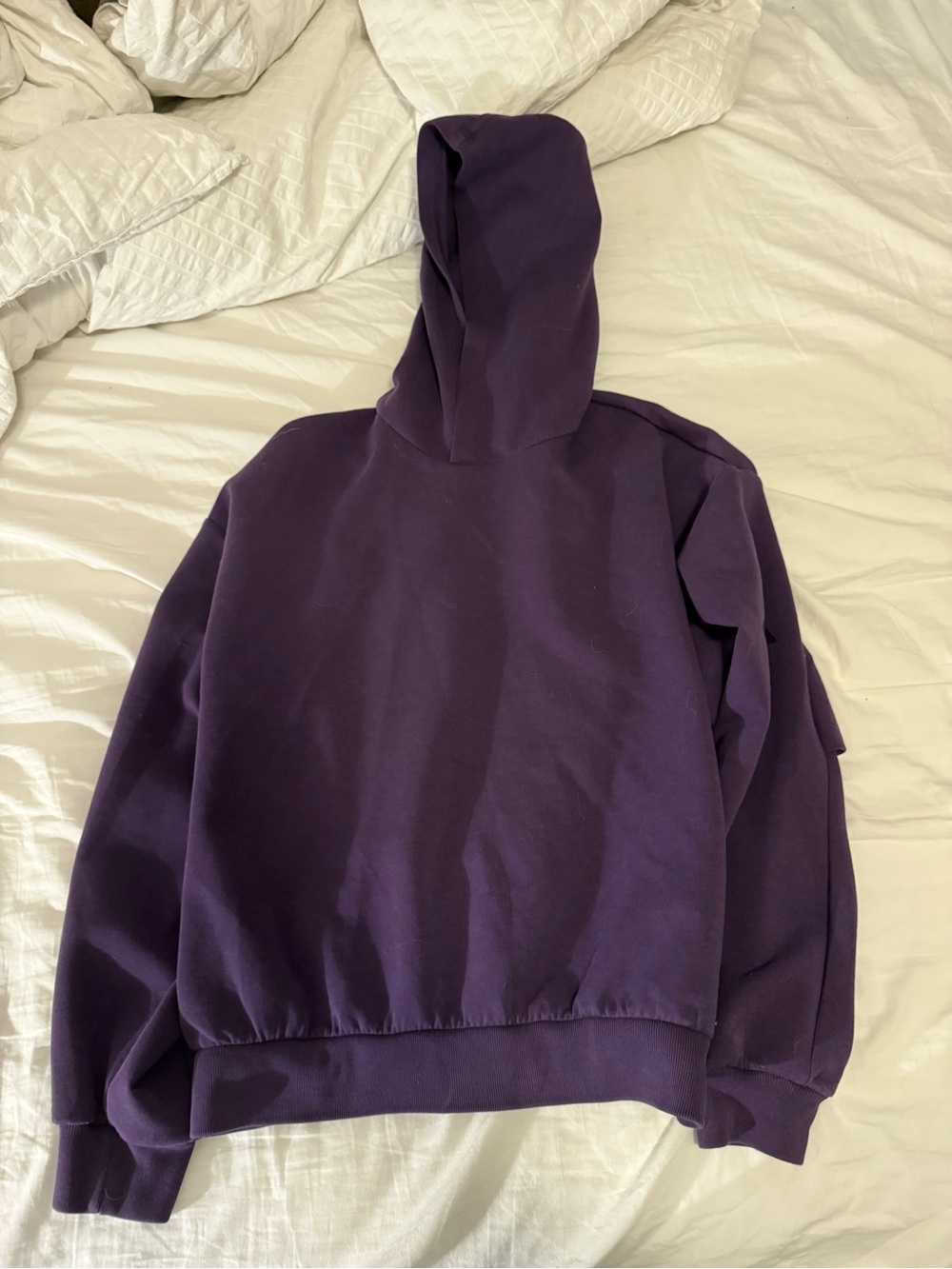 adidas Men's Purple Crewneck Hoodie Lux